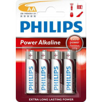 PHILIPS POWER ALKALINE AA/LR6 PENLITE OP KAART