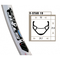 RIGIDA X-STAR 19 VELG WIT ETRTO 507-19 (24X1.75) 36-GAATS