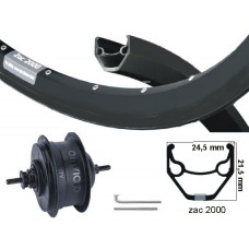 KGS ACHTERWIEL 28 (622) ENVIOLO ROLLERBRAKE ZW VELG ZWART