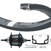 SHIMANO / RYDE ACHTERWIEL 26 INCH 559 ZWART/ZWART/RVS NEXUS 7 DISK CENTERLOCK SHIMANO / RYDE ACHTERWIEL 26 INCH 559 ZWART/ZWART/RVS NEXUS 7 DISK CENTERLOCK