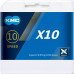 KMC X10 KETTING 1/2X1/128 INCH 114S 10-SPEED ZILVER/ZWART