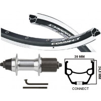 KGS ACHTERWIEL 28 INCH (622) CONNECT ZW/ZILVER CASSETTE 8/9 SP UITVAL