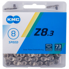 KMC Z8.3 KETTING 1/2X3/32 INCH 7,3MM 114S 7-8 SPEED ZILVER/GRIJS IN DOOSJE