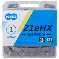 KMC Z1-EHX E-BIKE FIETSKETTING NARROW 1/2X3/32 128 SCHAKELS ZILVER IN DOOSJE