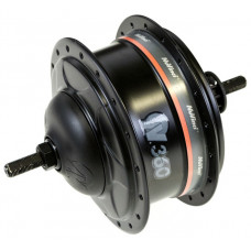 NUVINCI N360 ACHTERNAAF ROLLERBRAKE / V-BRAKE 36 GAATS ZWART KAAL