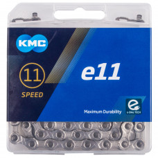 KMC E11 KETTING 1/2X11/128 E-BIKE 11 SPEED 122 SCHAKELS ZILVER IN DOOSJE