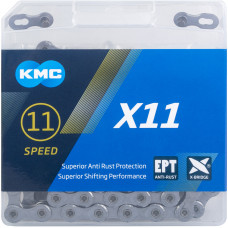 KMC X11 EPT KETTING 1/2X11/128 11 SPEED 118 SCHAKELS ZILVER IN DOOSJE