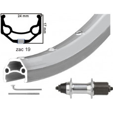 KGS ACHTERWIEL 28 INCH (622) ZAC19 ZW/ZILVER 8/9 SPEED UITVAL