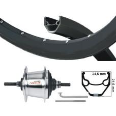 KGZ ACHTERWIEL 28INCH (622) VELG EN SPAAK ZILVER NEXUS 7 RB ZILVER