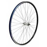 KGZ VOORWIEL 28 INCH (622) VELG ZWART/ZILVER VASTE AS