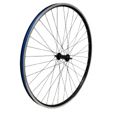 KGZ VOORWIEL 28 INCH (622) SPAKEN ZWART VELG ZWART/ZILVER VASTE AS