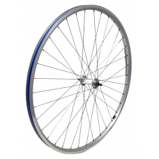 KGZ VOORWIEL 28 INCH (622) VELG ZILVER SPAKEN RVS VASTE AS