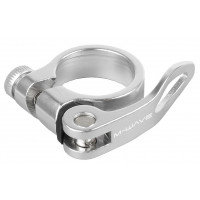 M-WAVE ZADELPENKLEM MET SNELSPANNER 34.9 ZILVER OP KAART