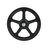 HZB VOORWIEL 12 INCH ETRTO 203 KUNSTSTOF ZWART VASTE AS