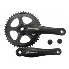 MIRANDA BETA 1 CRANKSET 44 TANDS 1/8 + 3/32 170MM MAT ZWART