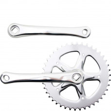 HZB KETTINGWIEL/CRANKSET ALU 44 TANDS 170 MM 3/32 ZILVER