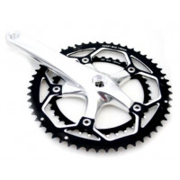 HZB LASCO CRANKSET / KETTINGWIEL RACE 8/9 SPEED 53-39 T - 2 MM BSA HZB LASCO CRANKSET / KETTINGWIEL RACE 8/9 SPEED 53-39 T - 2 MM BSA