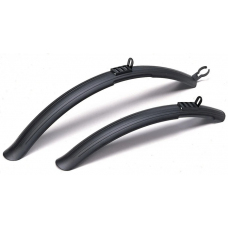 SUNNYWHEEL 28 INCH KUNSTSTOF OPDRUK SPATBORDSET ZWART 43 MM