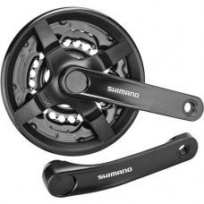 SHIMANO CRANKSTEL FC-TY301 42X34X24T -4MM 152MM 6-8 SPEED ZWART