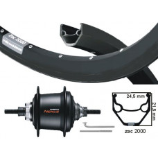 KGS ACHTERWIEL 28 INCH (622) ZWART NEXUS 7 DISK CENTERLOCK