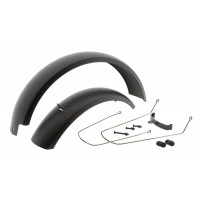 MIRAGE SPATBORDSET FATBIKE 20 INCH 110 MM ZWART KUNSTSTOF INCL. BEVESTIGING