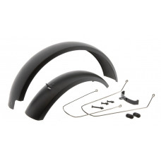 MIRAGE SPATBORDSET FATBIKE 20 INCH 110 MM ZWART KUNSTSTOF INCL. BEVESTIGING