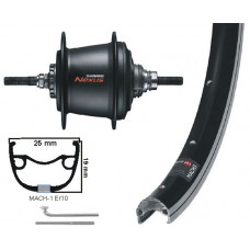 KGS ACHTERWIEL 28 INCH 622 ZW/ZILV NEXUS 7 ROLLERBRAKE / VELGREM