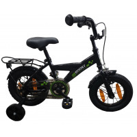 BIKEFUN 12BB30 12 INCH BOOST ZWART REMNAAF MET ZIJWIELEN