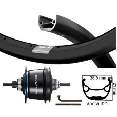 SHIMANO ALFINE SG-S505 8-SPEED ACHTERWIEL DI2 SCHAKELING DISK 28 INCH 622 ZWART