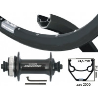 KGS VOORWIEL 28 INCH (622) SPAKEN ZWART VELG ZWART CENTERLOCK UITVAL