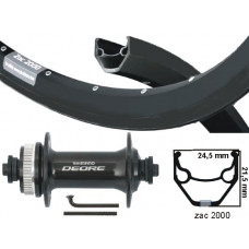 KGS VOORWIEL 28 INCH (622) SPAKEN ZWART VELG ZWART CENTERLOCK UITVAL