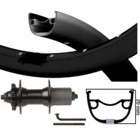 KGS ACHTERWIEL 28 INCH (622) RYDE VELG ZWART CASSETTE 8-10 SP DISC 6 BOUT