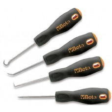 BETA 1687/S4 MONTEUR PRECISIEHAAK / PRIEM MET HANDGREEP SET 4 STUKS