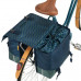 URBANPROOF RECYCLED FIETSTAS DUBBEL 40 LITER BLAUW-GROEN
