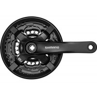 SHIMANO CRANKSTEL FC-TY501 ALTUS 42X34X24T 175 MM 6-8 SPEED -5 MM ZWART