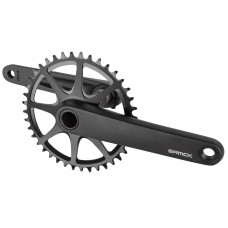 SAMOX CRANKSTEL 40T/175MM 9-12 SPEED ALUMINIUM + TRAPAS ZWART