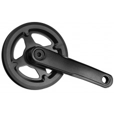 SAMOX CRANKSET 30T 152MM 1/8 + 3/32 MET DUBBELE BESCHERMRAND ZWART