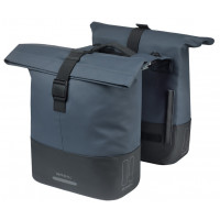 BASIL 18506 COVE DUBBELE FIETSTAS MIK 28-32L. MARINEBLAUW/ZWART