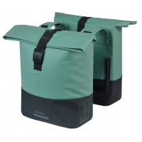 BASIL 18502 COVE DUBBELE FIETSTAS 28-32L. ZILVERGROEN/ZWART