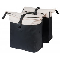 BASIL 18519 VIVE DUBBELE FIETSTAS MIK 28-35L. WIT/ZWART