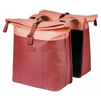 BASIL 18518 VIVE DUBBELE FIETSTAS 28-35L. BORDEAUX/ROZE