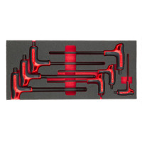 FACOM PRO FOAM INCLUSIEF 7 T-INBUSSLEUTELS MET BOLKOP