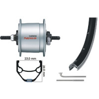 KGS VOORWIEL 28 INCH (622) ZWART / ZILVER ROLLERBRAKE NAAFDYNAMO VAST