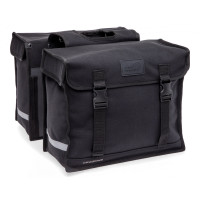NEW LOOXS 030.330 CANVAS DE LUXE DUBBELE FIETSTAS 46L. ZWART