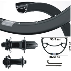 AA+ WIELSET 28/ 29 INCH 622 6-BOUT 8-11 SPEED THRU AXXLE 110/142 MM ZWART AA+ WIELSET 28/ 29 INCH 622 6-BOUT 8-11 SPEED THRU AXXLE 110/142 MM ZWART