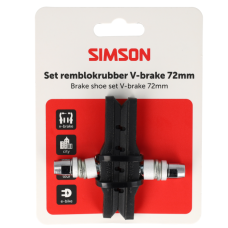 SIMSON S020204 REMBLOKKEN V-BRAKE 72MM SHIMANO INBUS OP KAART