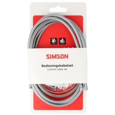 SIMSON S020220 REMKABELSET COMPLEET UNIVERSEEL GRIJS RVS OP KAART