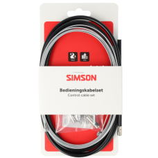 SIMSON S020222 TROMMELREMKABEL COMPLEET ZWART OP KAART