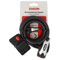 SIMSON S020839 KABELSLOT / SPIRAALSLOT / KRULSLOT MAT ZWART 150 CM OP KAART