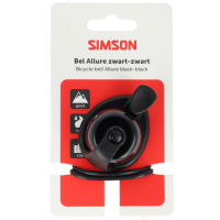 SIMSON S021200 BEL MET ELASTIEK ALLURE ZWART/ZWART OP KAART